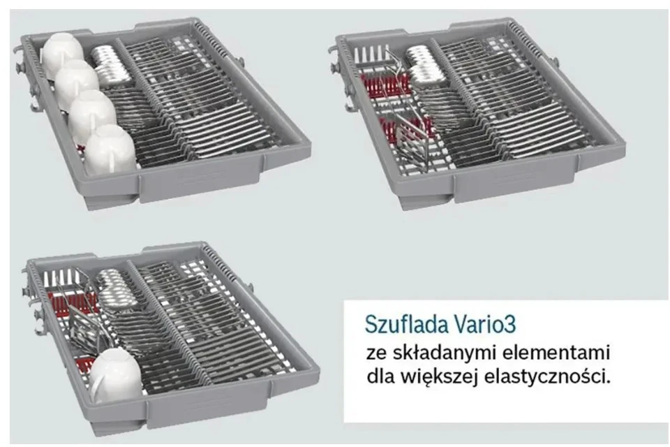 Pusiau Įmontuota Indaplovė - Bosch 10 Vietų, Pilka