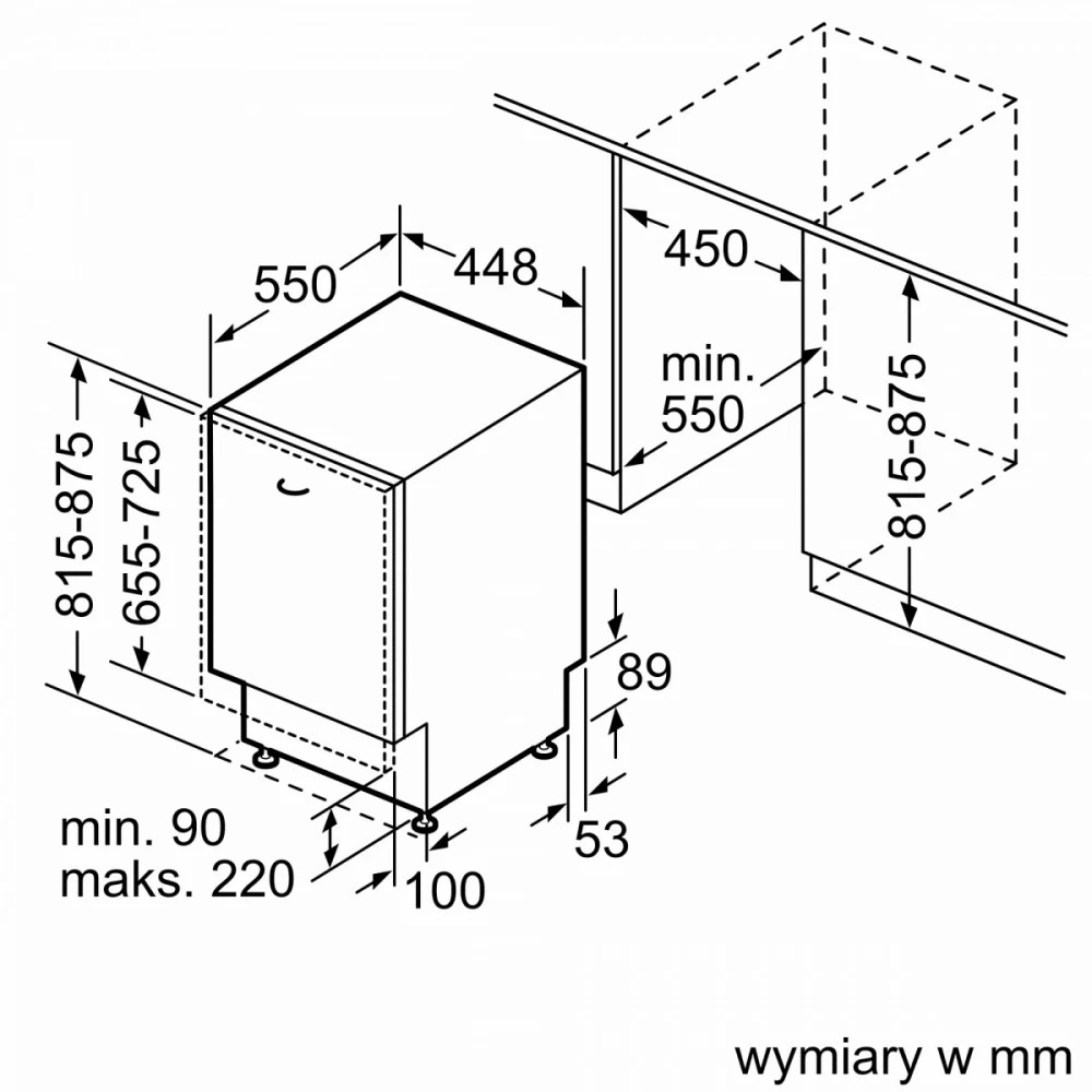 Bosch Serie 6 SPV6EMX09E indaplovė Pilnai įmontuojama 10 vietų komplektų B