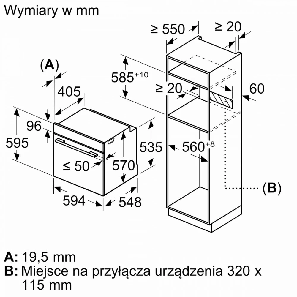 Bosch HRG578CB7 orkaitė 71 L Juodas