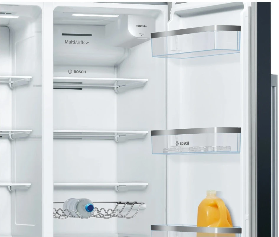 Bosch Serie 6 KAD93ABEP side-by-side šaldytuvas Freestanding 562 L E Juodas
