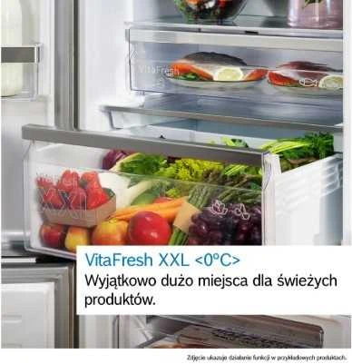 Bosch KGN39VXBT Serija 4, Laisvai statomas šaldytuvas-šaldiklis su šaldiklio skyriumi apačioje, 203 x 60 cm, Juodas stainless steel