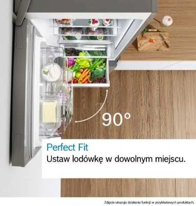 Bosch KGN39VXBT Serija 4, Laisvai statomas šaldytuvas-šaldiklis su šaldiklio skyriumi apačioje, 203 x 60 cm, Juodas stainless steel