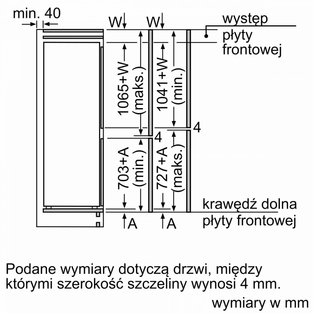 Įmontuojamas šaldytuvas Bosch KIN86ADD0