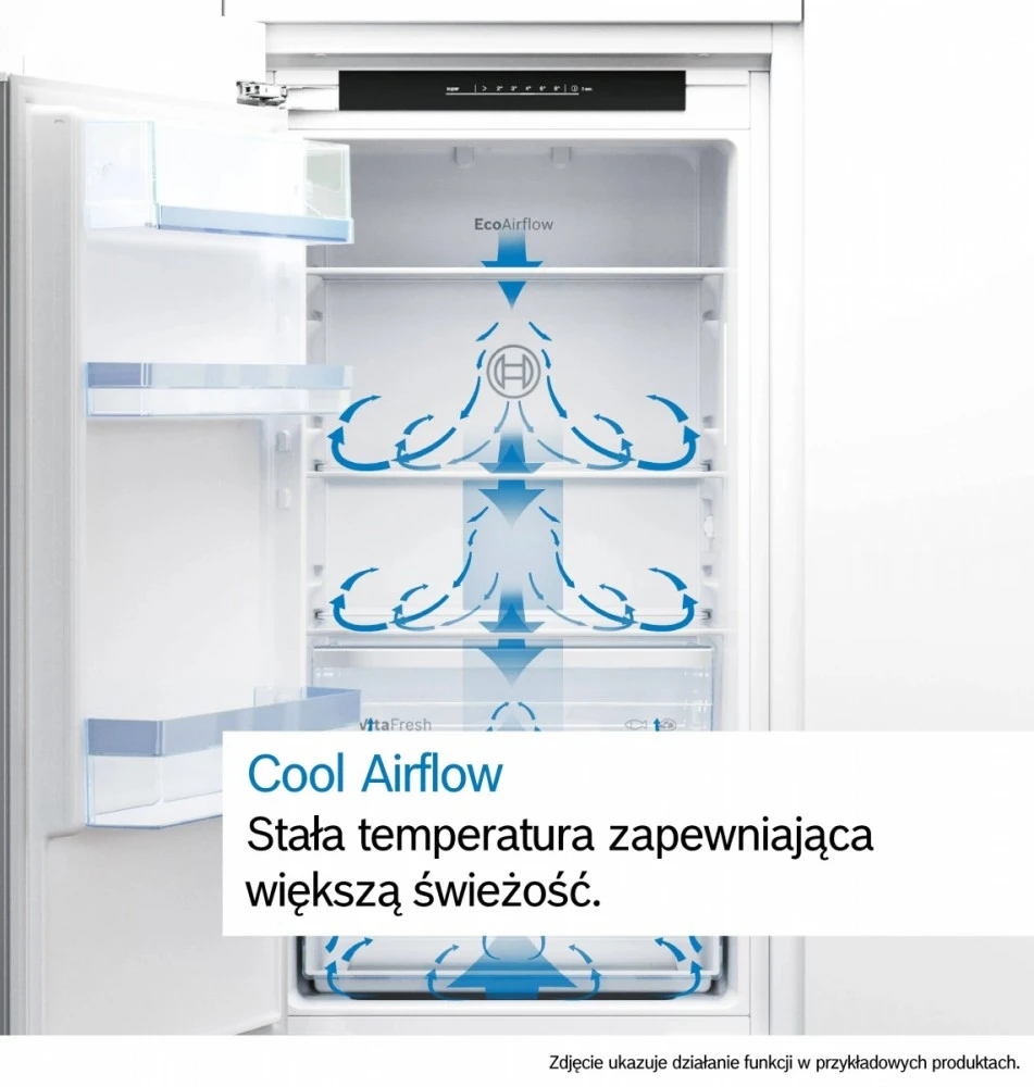 Įmontuojamas šaldytuvas Bosch KIV86VFE1 4 serija, Baltos spalvos