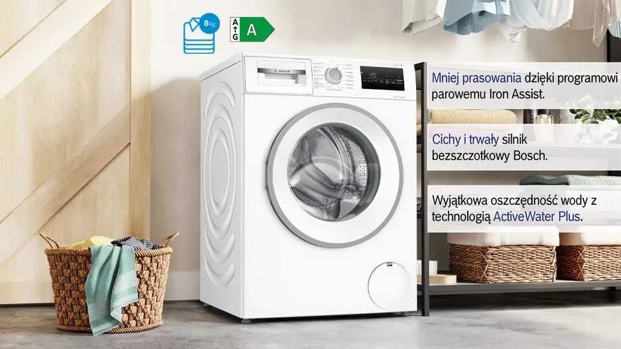 Bosch Serie 4 WAN2823APL Skalbimo mašina 8kg 1400 RPM Baltas