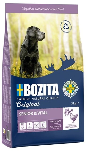 BOZITA Original Senior & Vital vištiena – sausas Maistas šunims – 12kg