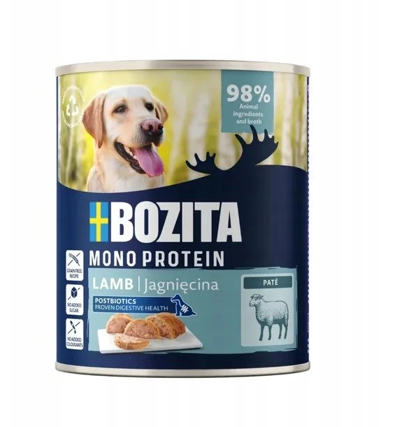 BOZITA Monoprotein Pate ėriena – drėgnas ėdalas šunims – 800g