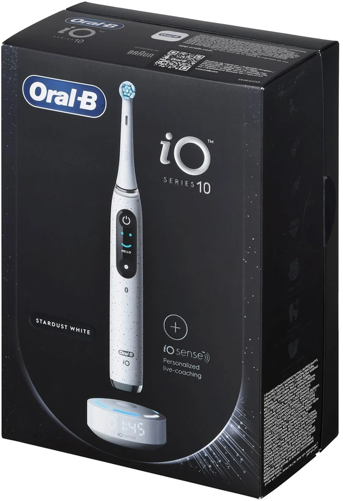 Elektrinis dantų šepetėlis Braun Oral-B iO Series 10, Baltos spalvos