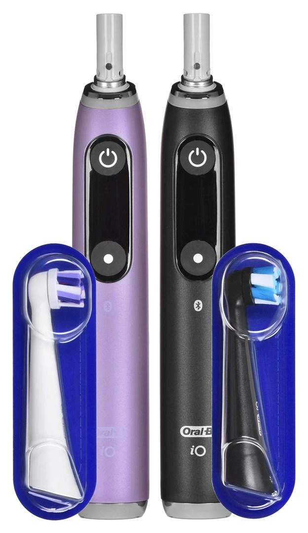Oral-B iO Series 9 rožinis ir juodas rinkinys su antgaliais