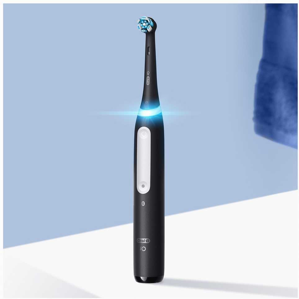 Elektrinis dantų šepetėlis Oral-B iO Series 4, juodos spalvos