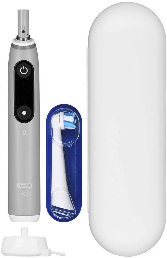 Elektrinis dantų šepetėlis Braun iOM6.1A6.1K Oral-B iO6, pilkos spalvos