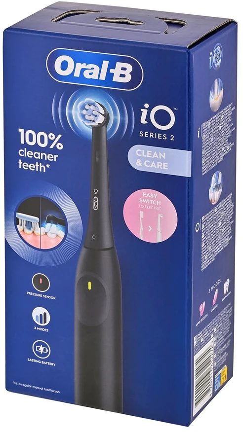 Oral-B iO2 elektrinis dantų šepetėlis, juodas