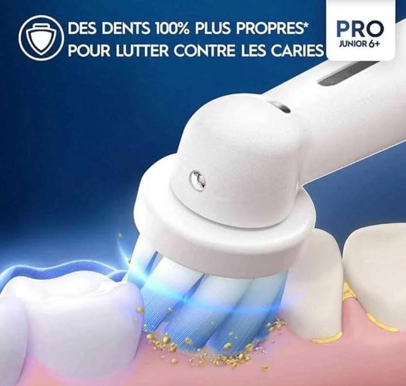 Oral-B Elektrinis dantų šepetėlis | Pro Junior 6+ | Įkraunamas | For children | Šepetėlių skaičius galvutės įeina 1 | Number of teeth brushing modes 3 | Violetinė