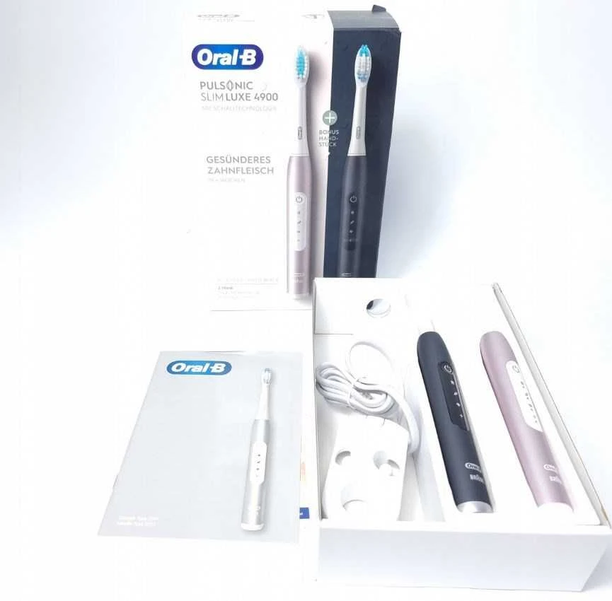 Braun Oral-B Pulsonic SlimLuxe 4900 electric dantų šepetėlis twin pack