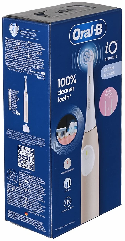 Braun iOS2.1C9.0P Oral-B iO2 Elektrinis Dantų Šepetėlis Calm Rožinė
