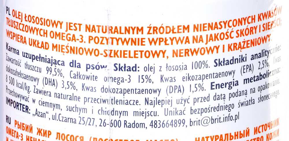 BRIT CARE Dog lašišų aliejus 1L