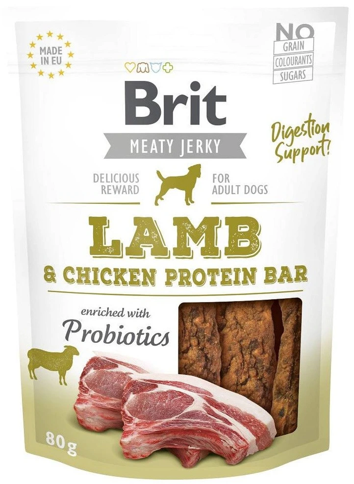 Brit Jerky Lamb Protein Bar skanėstas 80g