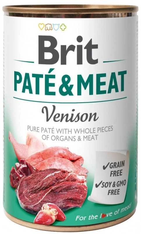 BRIT Paté & Meat su žvėriena - šlapias šunų maistas - skardinė - 400g