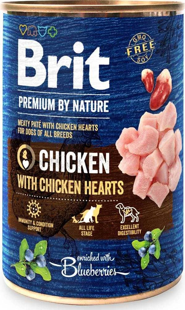 Šunų Maistas - Brit Premium By Nature Vištiena Ir Širdelės 400g