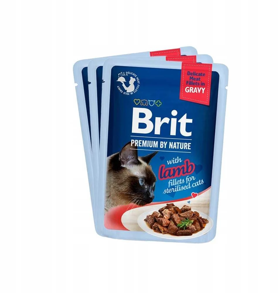BRIT Premium by Nature Sterilizuotos lėkštės maišeliai su padažu, skonių mišinys - šlapias maistas katėms - 12x85g