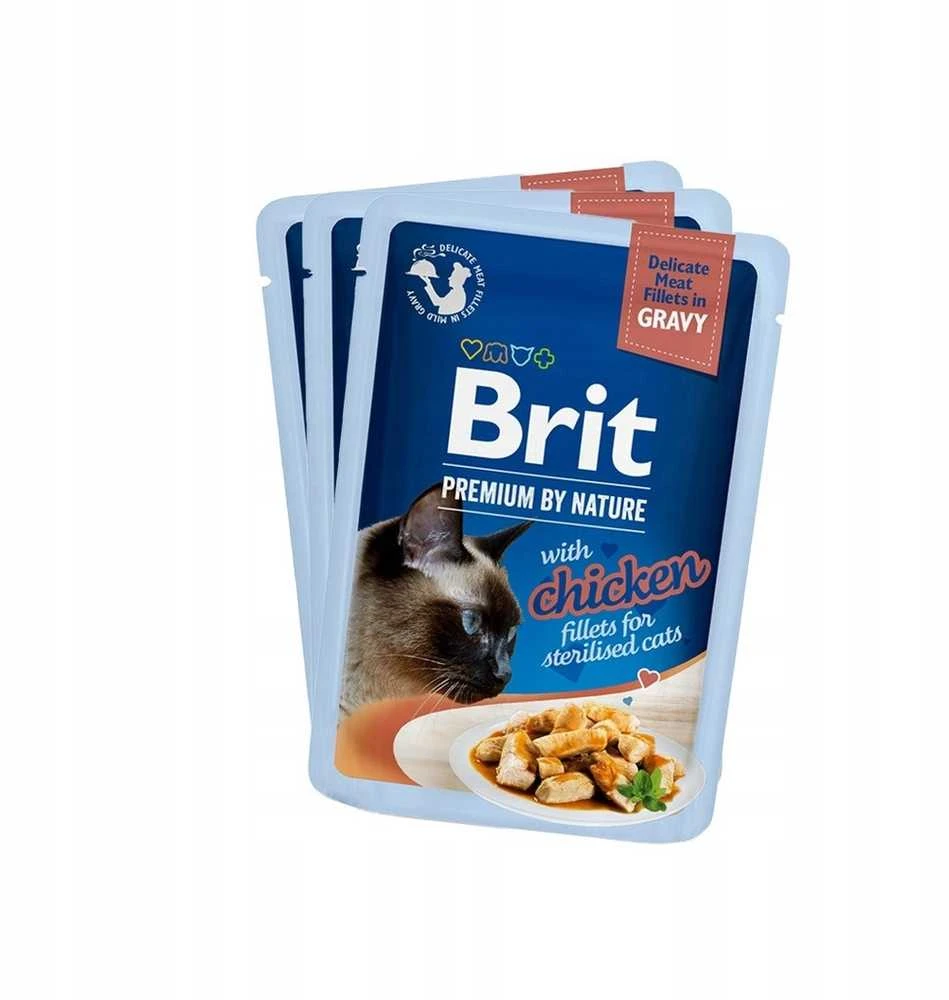 BRIT Premium by Nature Sterilizuotos lėkštės maišeliai su padažu, skonių mišinys - šlapias maistas katėms - 12x85g