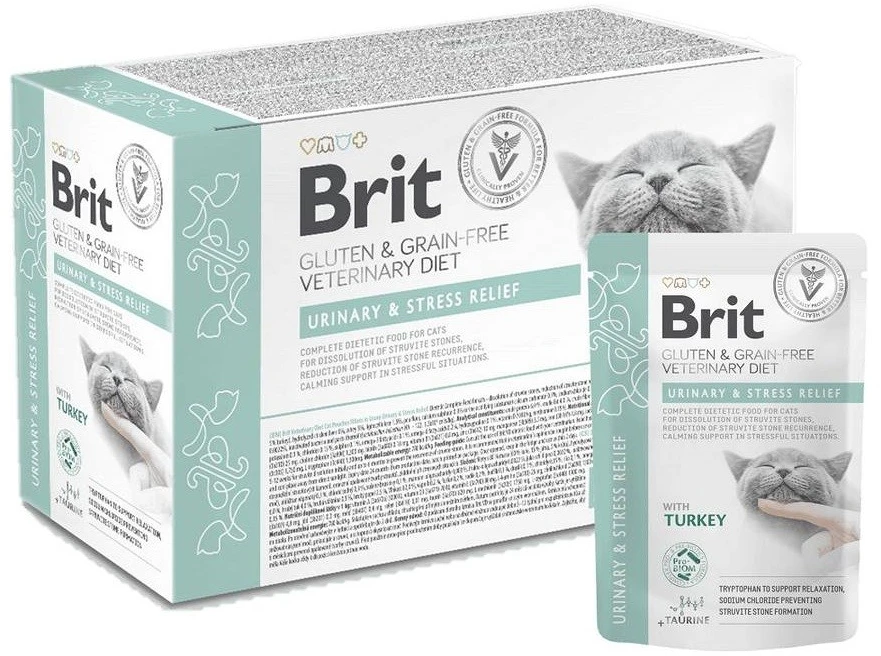 Brit VD Urinary and Stress Relief Cat Pouch 12x85g