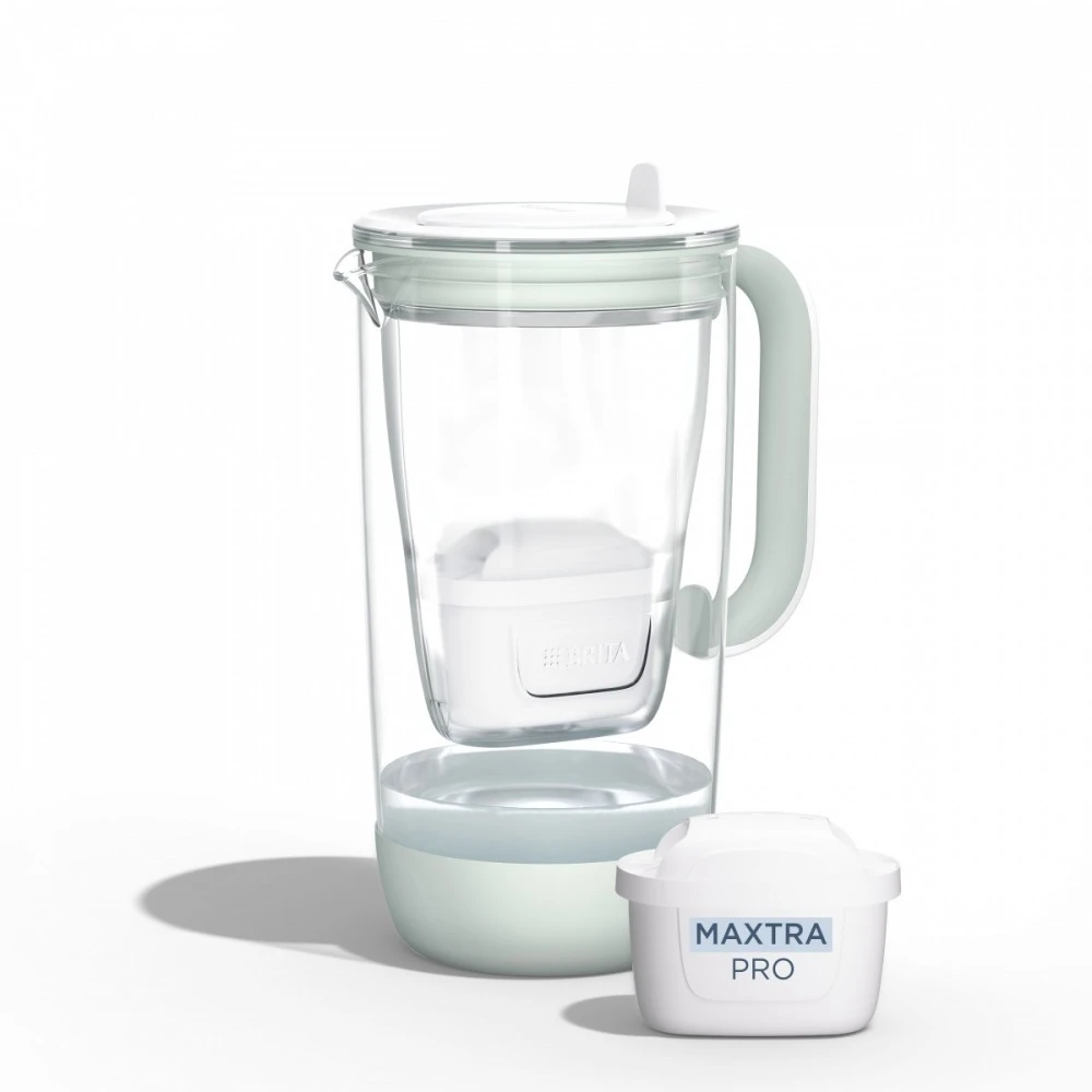 Vandens filtravimo ąsotis BRITA Glass Jug | 60-ojo jubiliejaus ribotas leidimas | Žalios spalvos | 2,5 l