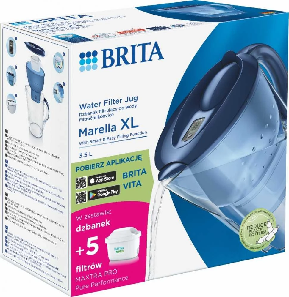 Brita Marella XL + 5 Maxtra Pro PP filter jug