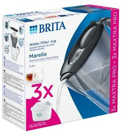 Filtravimo ąsotis Brita Marella + 3 įdėklai MAXTRA PRO Pure Performance grafito