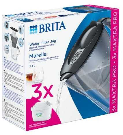 Vandens Filtravimo Ąsotis - Brita Marella +3 Maxtra Pro
