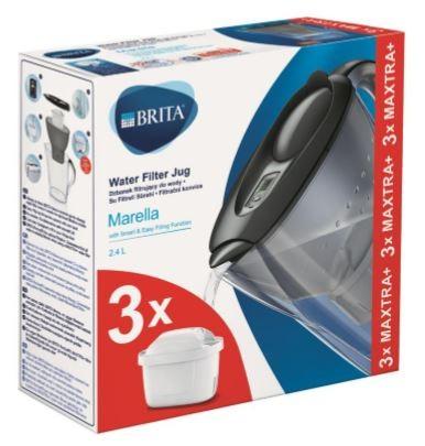 BRITA vandens filtravimo ąsotis „Marella“ grafito spalvos + 3 kasetės