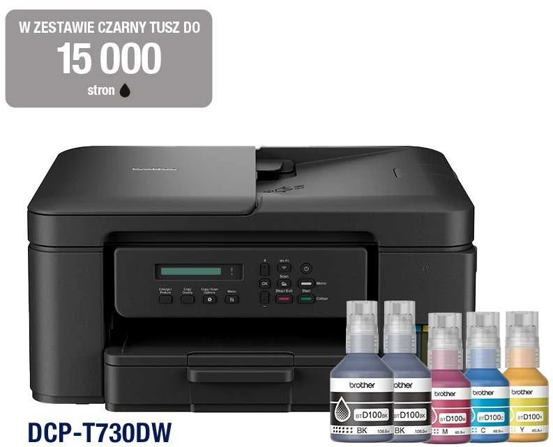 Spausdintuvas Brother | DCP-T730DW | Inkjet | Spalvotas | A4 | Wi-Fi | Juodas