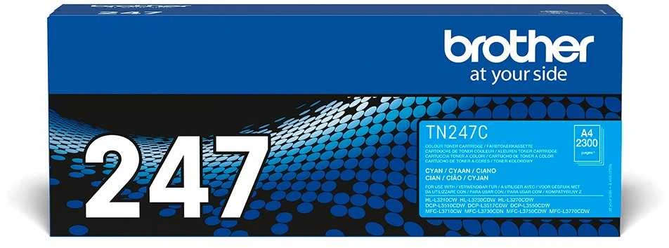 BROTHER TN-247C žydro spalvos tonerio kasetė, 2300 puslapių