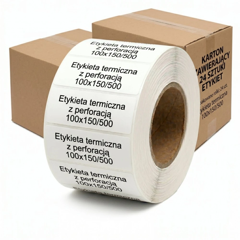 „BestPak“ terminė etiketė su perforacija 100x150/500, 24 vnt.