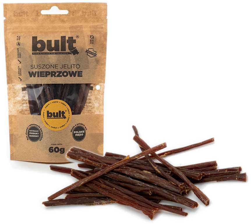 BULT Džiovintos kiaulienos žarnos - šunų skanėstas - 100 g