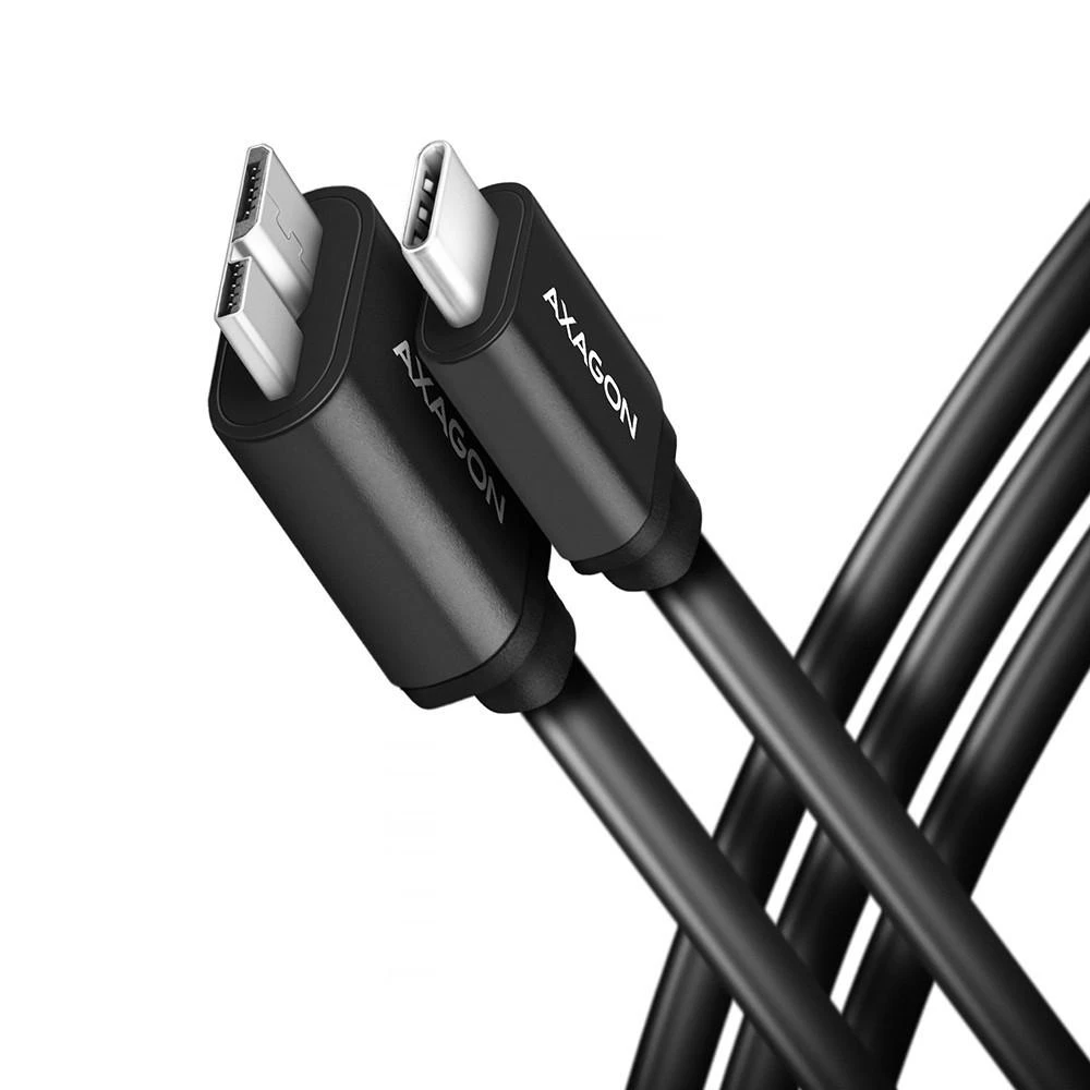 AXAGON | Duomenų ir maitinimo kabelis, 1 m | BUMM3-CM10AB | USB C tipo į USB Micro-B tipo