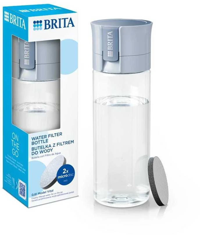 Buteliukas filtrująca brita vital pastelinis błękit 2 dyski