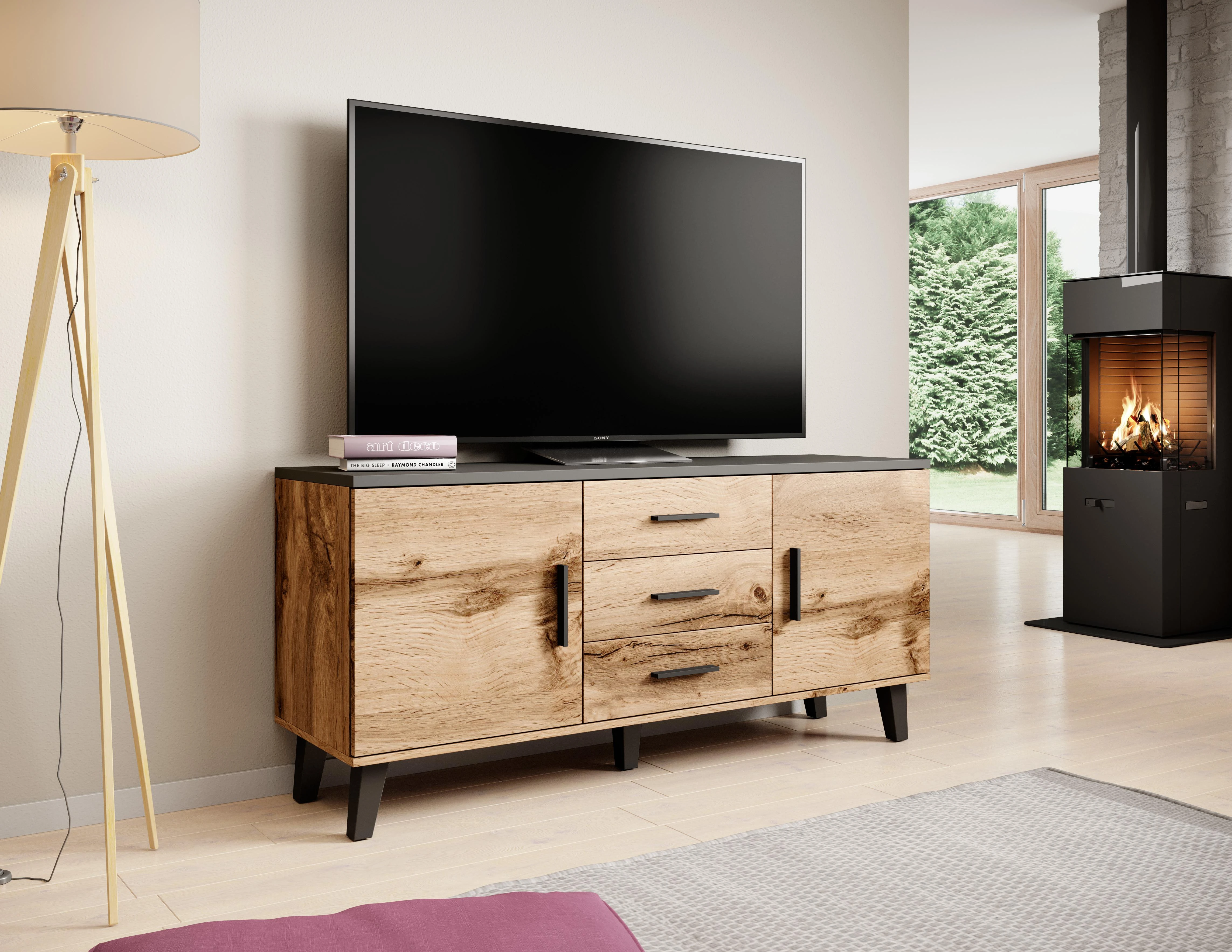 Cama Meble Cama baldų komoda – Cama Lotta K150 2D3D WOT+B 2 Durys