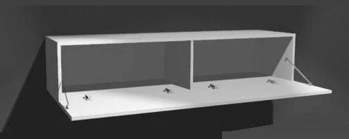 Cama pakabinama TV spintelė VIGO '180' 30/180/40 (balta/blizgi juoda)