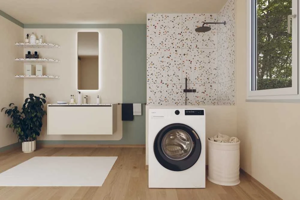 Laisvai pastatoma skalbimo mašina Candy ProWash 500 BR 48B6-S, baltos spalvos