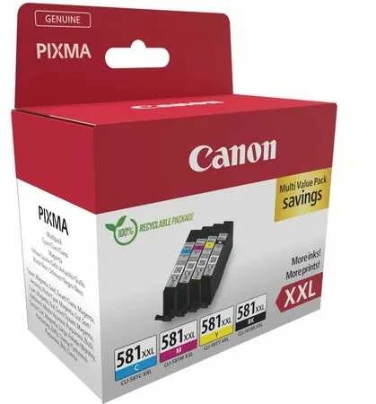„Canon 1998c007“ rašalo kasetės, 4 vnt., originalios, juodos, žydros, rausvai raudonos, geltonos spalvos