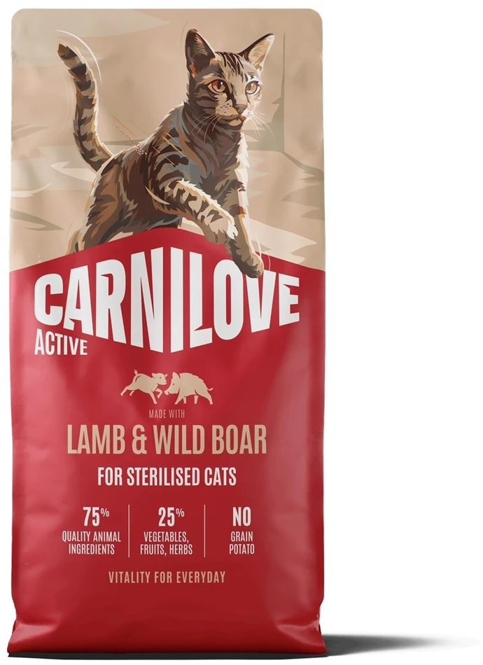 Carni Love Active Cat su ėriena ir šerniena Sterilised - dry cat food - 6kg