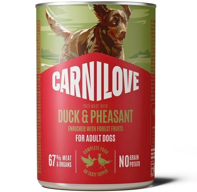 Carni Love Dog su antiena ir fazaniena - wet dog food - 400g