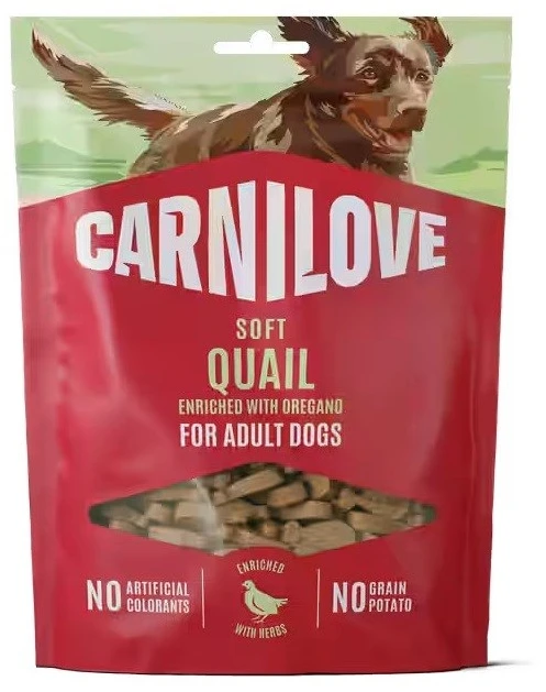Carni Love Soft Quail enriched with oregano - šunų skanėstas - 200g