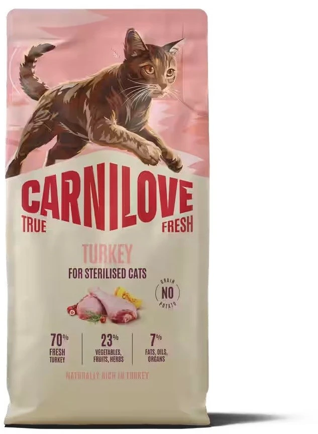 Carni Love True Fresh kalakutiena Sterilised - sausas kačių maistas - 2kg