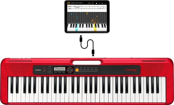 Casio CT-S200 MIDI keyboard 61 keys USB Raudona, Baltas