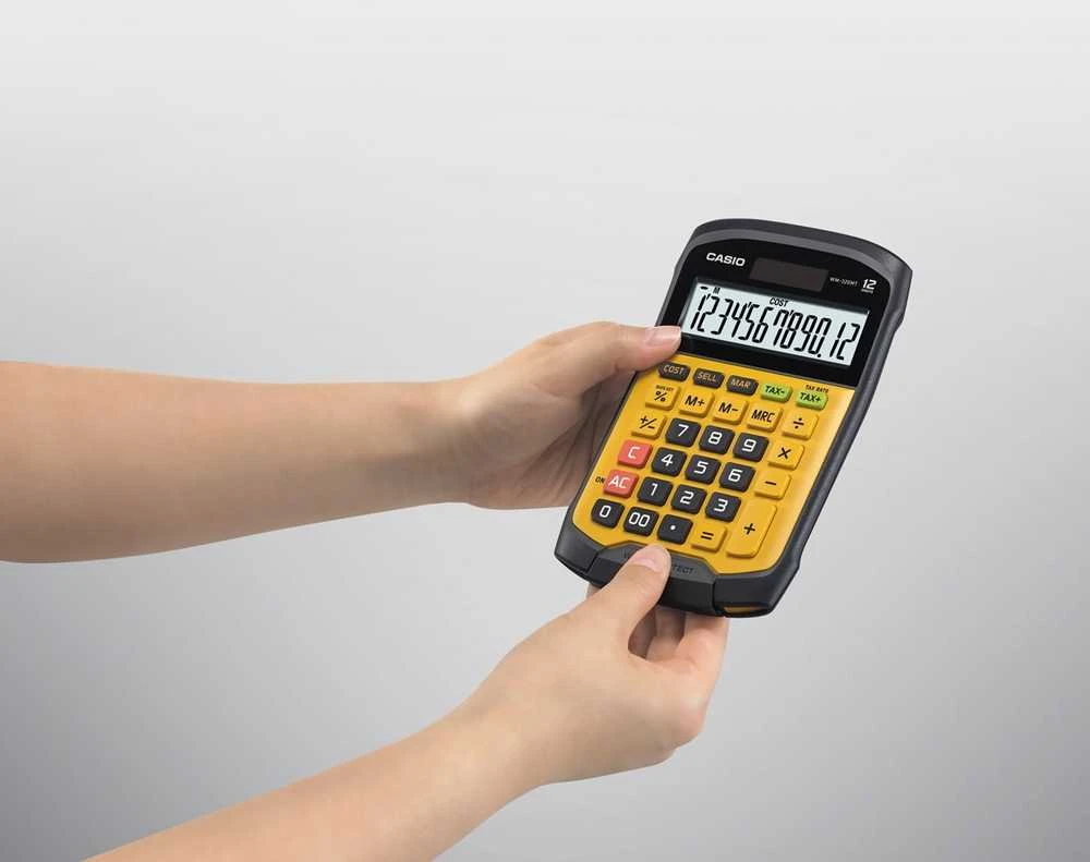 „Casio Office“ skaičiuotuvas, atsparus vandeniui WM-320MT-S, 12 skaitmenų ekranas, nuimama klaviatūra, 108,5 x 168,5, atsparumo vandeniui ir purvui lygis: IP54
