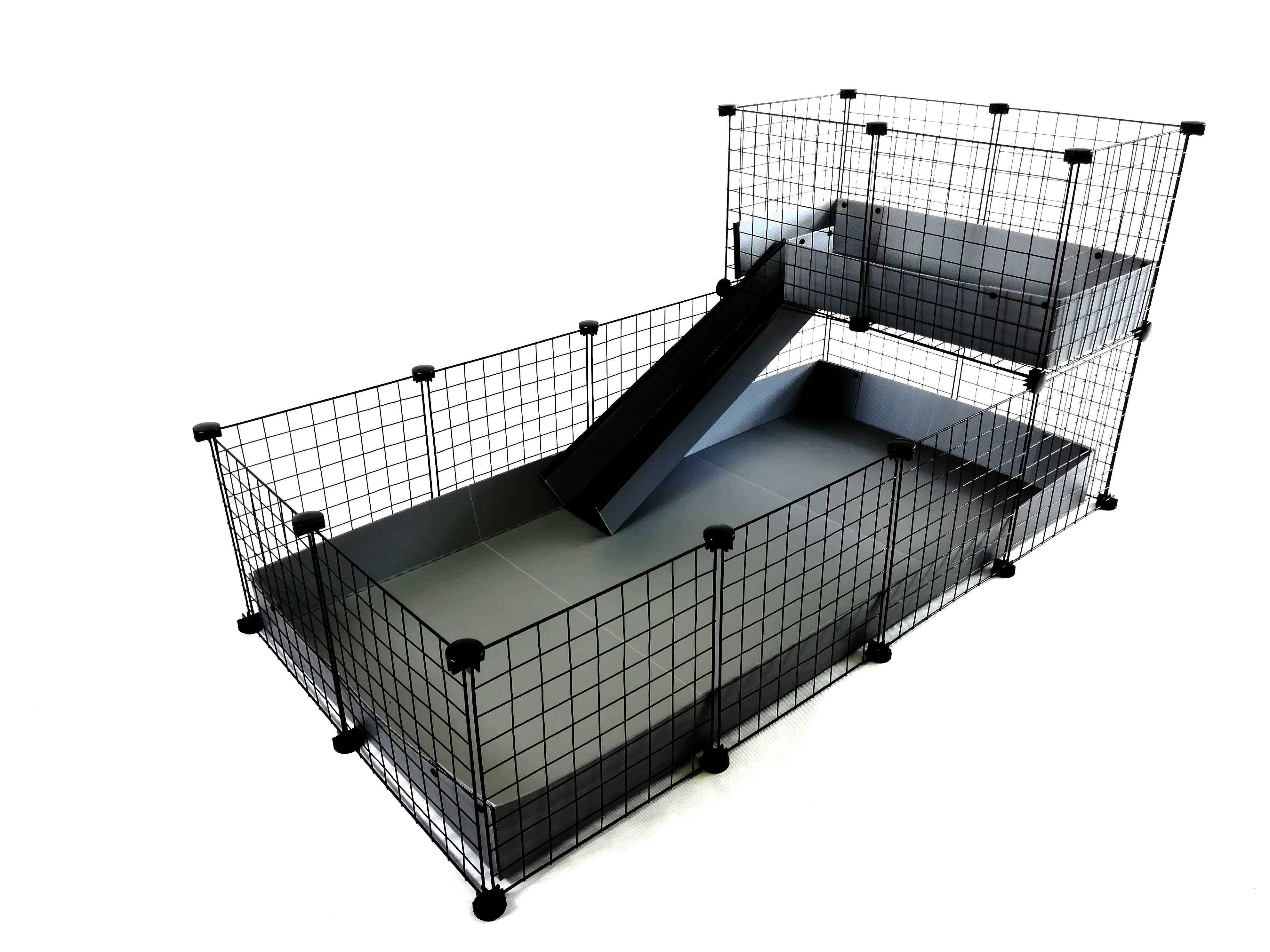 C&C Modular cage 4x2 + Loft 2x1+ pilkas ramp