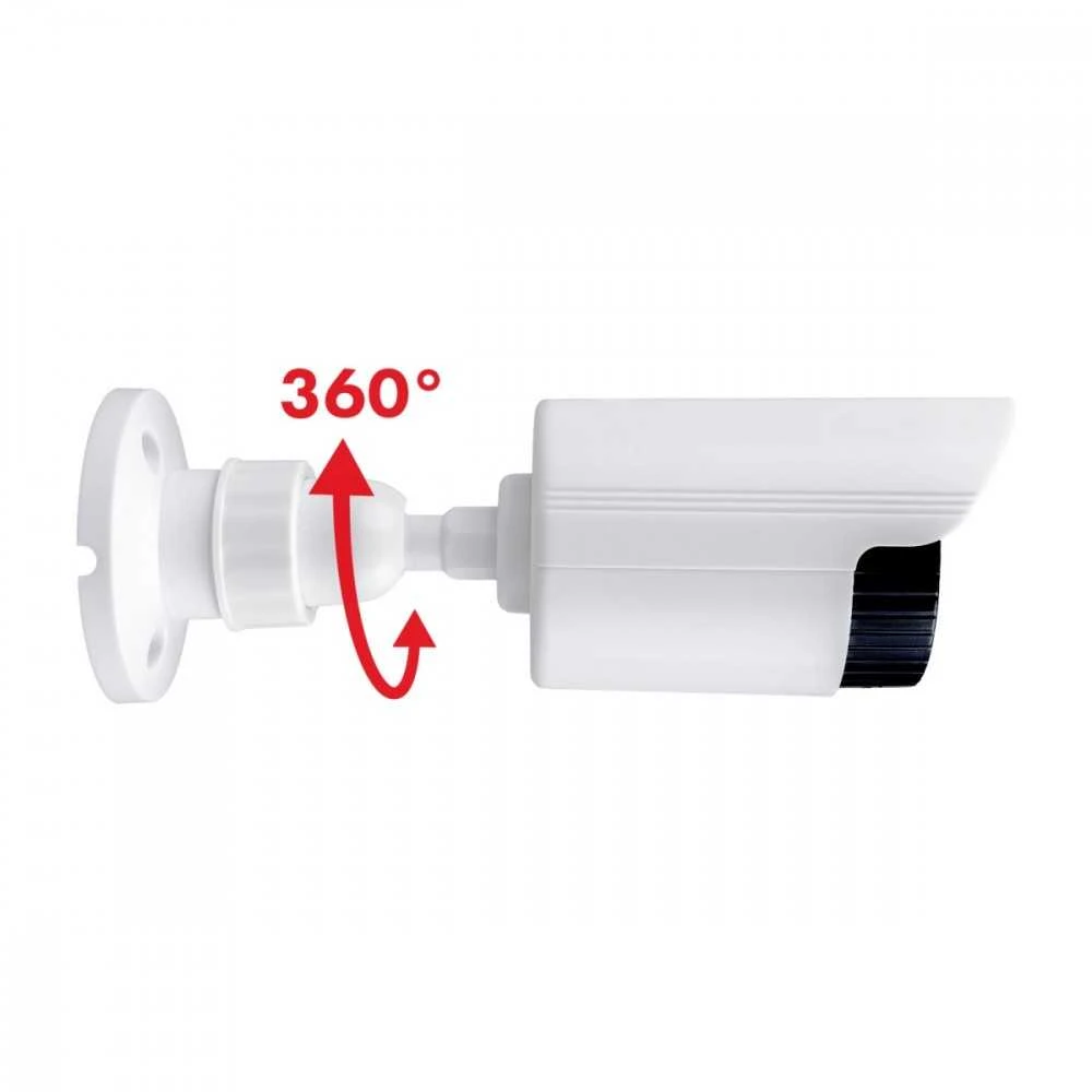 CE Rinkinys dviejų imitacinių vamzdinių kamerų, IR LED diodai, balta, maitinimas 2xAA (nėra komplekte), ABS, IR1800 WT