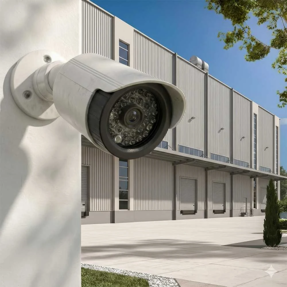CE Rinkinys dviejų imitacinių vamzdinių kamerų, IR LED diodai, balta, maitinimas 2xAA (nėra komplekte), ABS, IR1800 WT